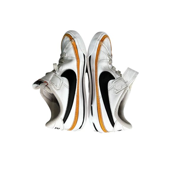 Nike Kids White & Orange Velcro Sneakers Size 10.5C - Picture 8 of 9